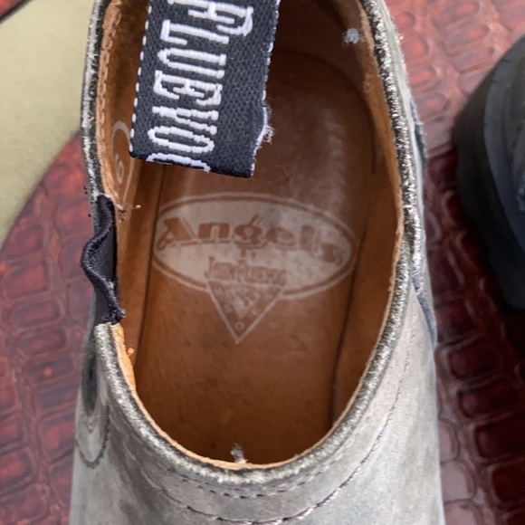 RARE John Fluevog Nature Angels Slip On Suede Leather (Fluevog 6) Women's 7.5 - Picture 11 of 15